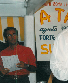 1993 - Forte dei Marmi, bagno Roma Levante - Un giovane e già simpatico Carlo Conti