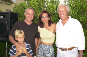 2002 - Mario Razzanelli con il figlio, Paola Soderi e Paolo Moretti